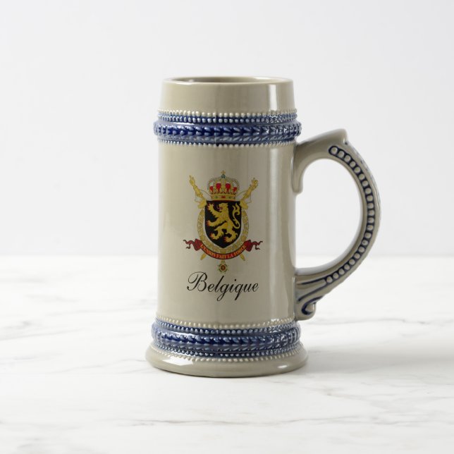 Chope À Bière Bière belge Stein - crêtes (Droite)