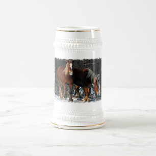 Chope À Bière Bière belge Stein de chevaux de trait