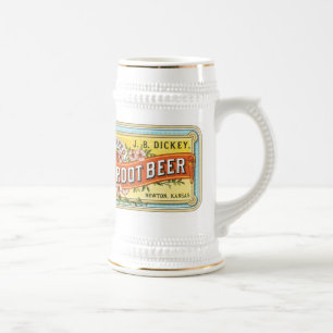 Chope À Bière Bière de racine vintage de faux plastron de JB