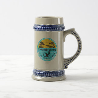 Chope À Bière Bière Stein avec l'élevage jeune dans les villages
