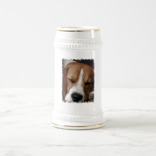 Chope À Bière Bière Stein de beagle de sommeil