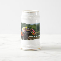 Bière Stein de finition de course de cheval