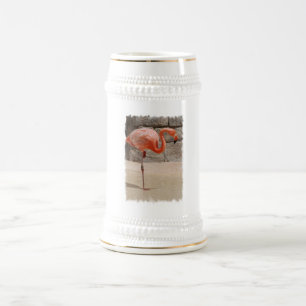 Chope À Bière Bière Stein de Flamant rose