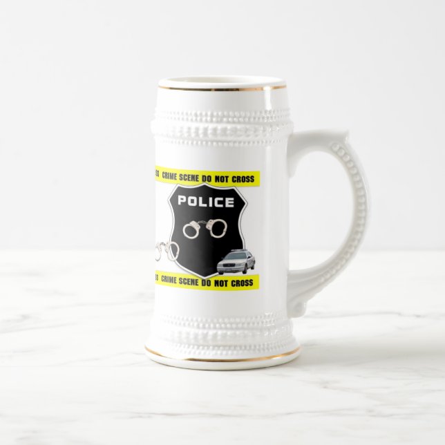 Chope À Bière Bière Stein de scène du crime de policier (Droite)
