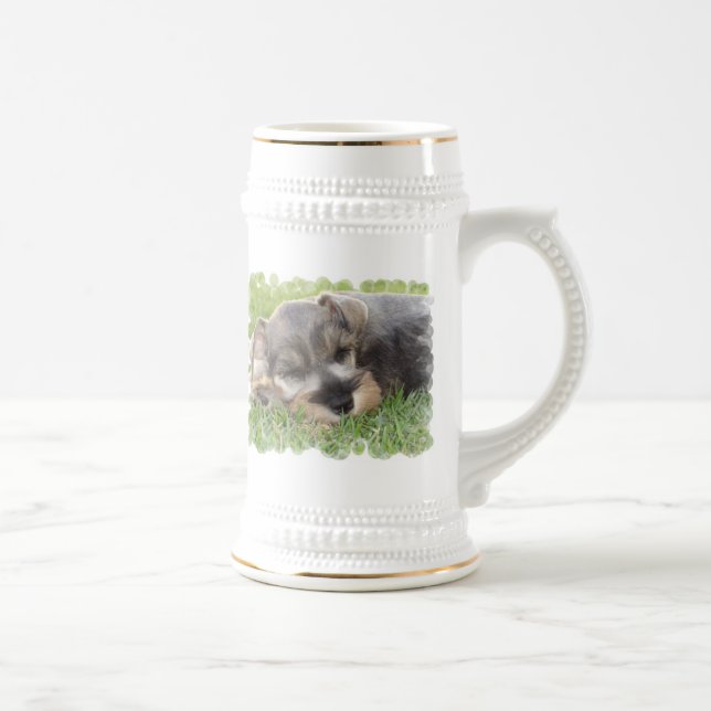 Chope À Bière Bière Stein de Schnauzer de sommeiller (Droite)