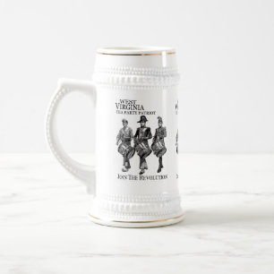 CHOPE À BIÈRE BIÈRE STEIN DE THÉ DE LA VIRGINIE OCCIDENTALE