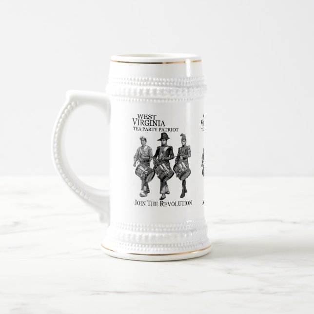 CHOPE À BIÈRE BIÈRE STEIN DE THÉ DE LA VIRGINIE OCCIDENTALE (Gauche)