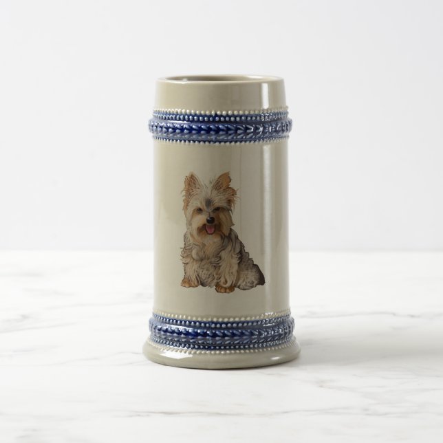 Chope À Bière Bière Stein de Yorkshire Terrier Yorkie (Centre)