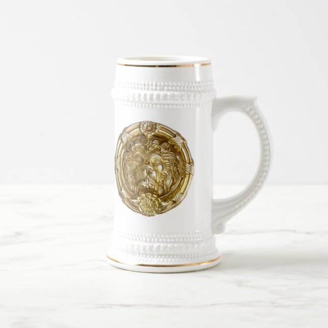 Chope À Bière Bière Stein d'or de lion (Droite)