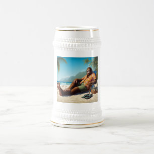Chope À Bière Bigfoot sur la plage