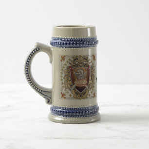 Chope À Bière Blason de famille Chevalier Bouclier