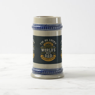 Chope À Bière Bleu Blanc Orange Mondes Meilleur Papa