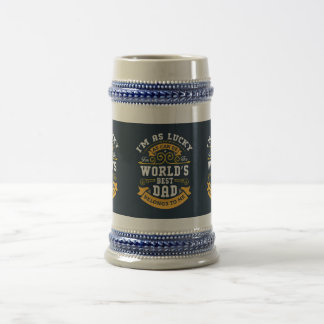 Chope À Bière Bleu Blanc Orange Mondes Meilleur Papa