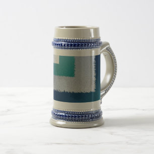 Chope À Bière bleu turquoise gris ex pastel