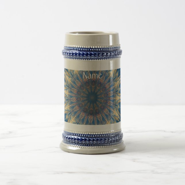 Chope À Bière Blue Chakra Kaleidoscope Thunder_Cove (Centre)