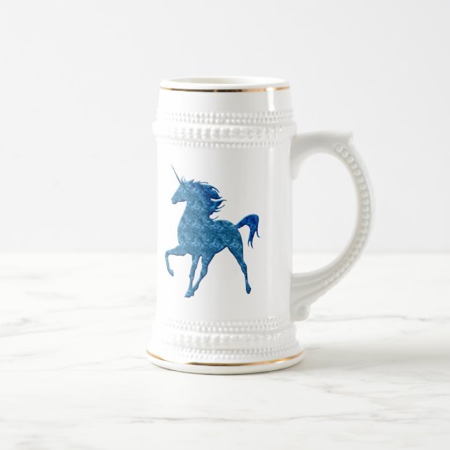 Chope À Bière Blue Fire Unicorn Stein (Droite)