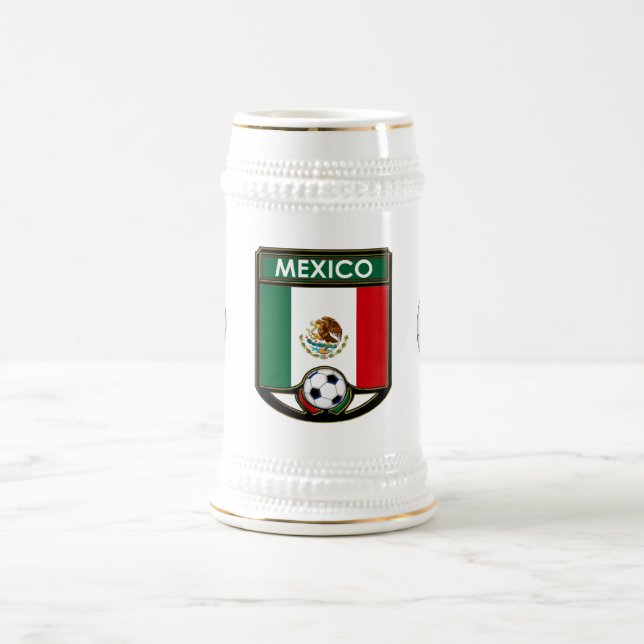Chope À Bière Boisson Stein du football du Mexique (Centre)