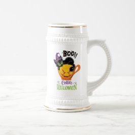 Chope À Bière Boo Black Cat, Scary Pumkin Coffee Halloween