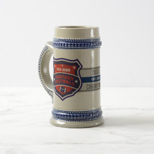 Chope À Bière Bouclier de champion du football d'imaginaire