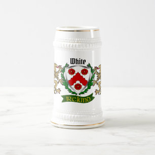Chope À Bière Bouclier irlandais blanc/blanc
