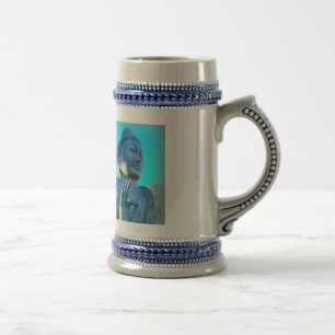 Chope À Bière bouddha bleu