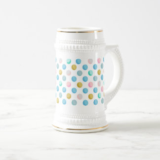 Chope À Bière Boue pastel à point Polka 650 ml