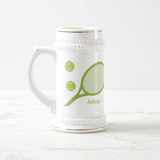 Chope À Bière Boule de tennis moderne personnalisée (Gauche)