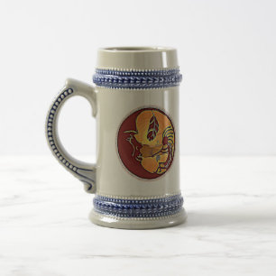 Chope À Bière Bouton paysage - Plume de lune Kokopelli 1
