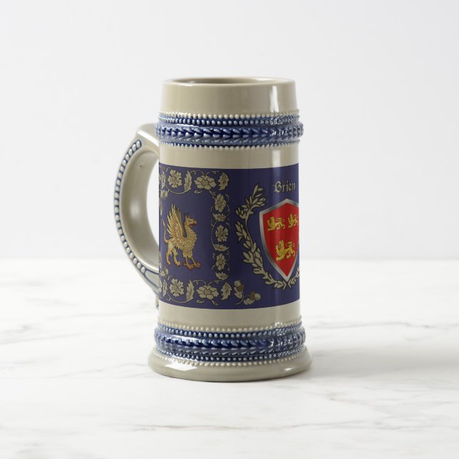 Chope À Bière Brien/Bryan Irish Shield Griffin Stein (Devant gauche)