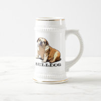 Bulldog Beer stein anglais
