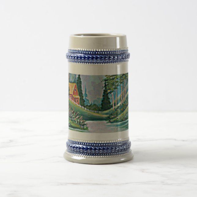 Chope À Bière Cabine par la peinture à l'huile de ruisseau (Centre)