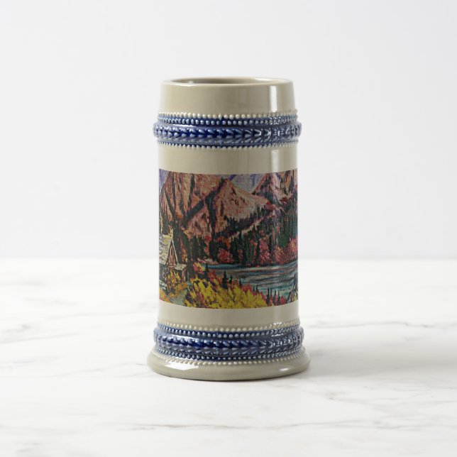 Chope À Bière Cabine par la peinture à l'huile du lac (Centre)