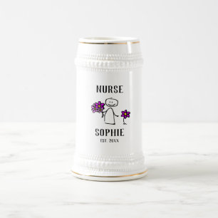 Chope À Bière Cadeau De Diplôme Pour Infirmière Personnalisée Aj