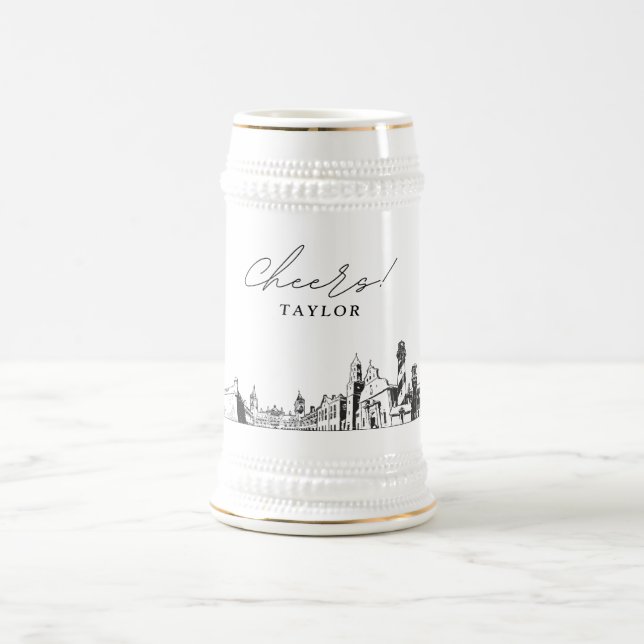 Chope À Bière Cadeau de la fête de la mariée St Augustine person (Centre)