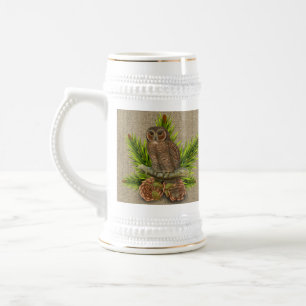 Chope À Bière Cadeau de nouvelle maison personnalisé avec chouet