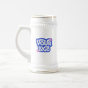 Chope À Bière Cadeau d'employé de logo personnalisé Entreprise p