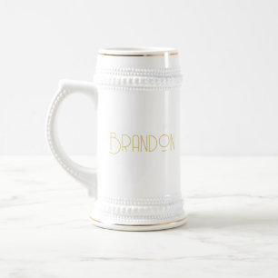 Chope À Bière Cadeau Groomsman personnalisé, Bière Or Stein 22oz