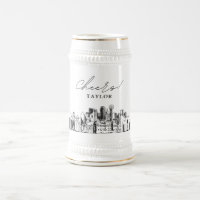 Cadeau personnalisé Dallas Skyline Bière Stein