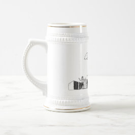 Chope À Bière Cadeau personnalisé Dallas Skyline Bière Stein