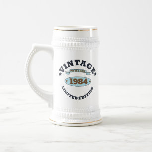Chope À Bière Cadeau personnalisé vintage 40e anniversaire