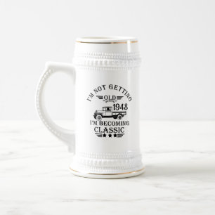 Chope À Bière Cadeaux de 75e anniversaire vintages personnalisés