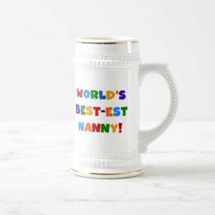 Chope À Bière Cadeaux de la meilleure nounou brillante du monde