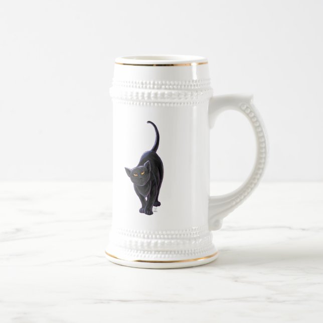 Chope À Bière Cadeaux et accessoires de chat noir (Droite)
