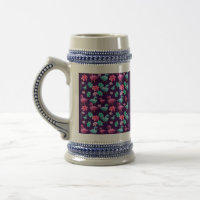 Canard mignon motif floral Kawaii rose bleu