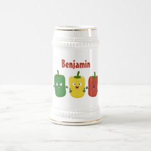 Chope À Bière Caricature de chant trio capsicum poivre clair