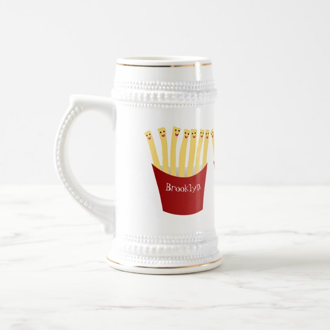 Chope À Bière Caricature de frites Cute kawaii fast food (Gauche)