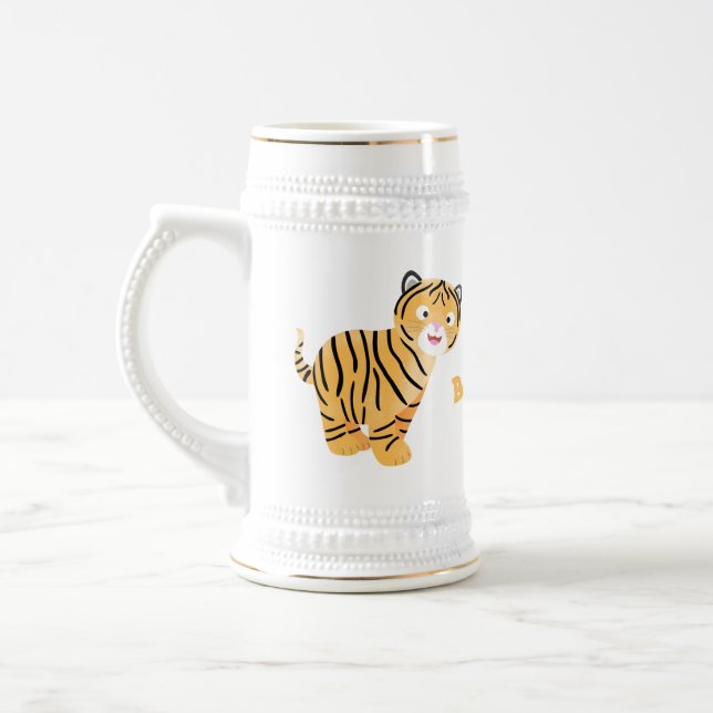 Chope À Bière Caricature de petit tigre joyeux (Gauche)