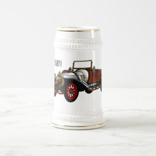 Chope À Bière Caricature de voiture classique 1920