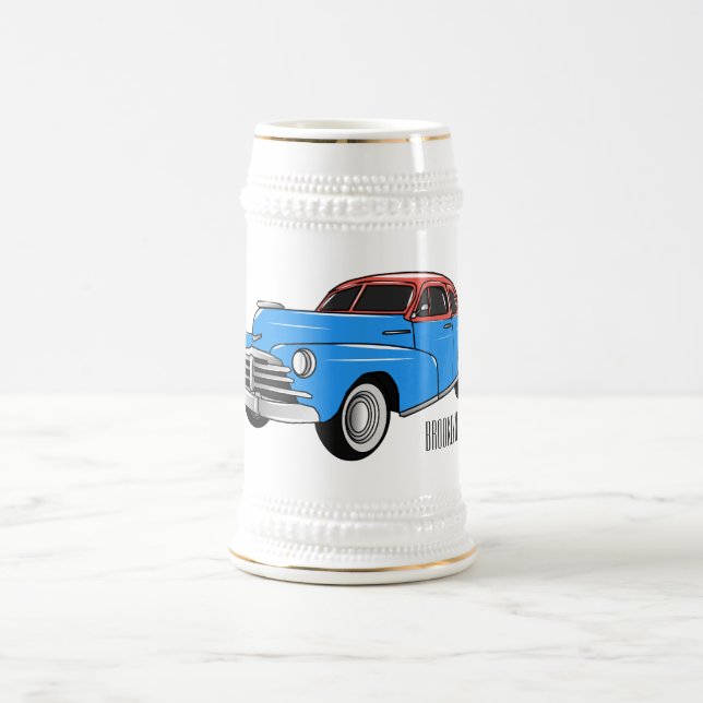 Chope À Bière Caricature de voiture classique 1948 (Centre)