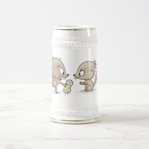 Chope À Bière Caricature d'écureuils marrants